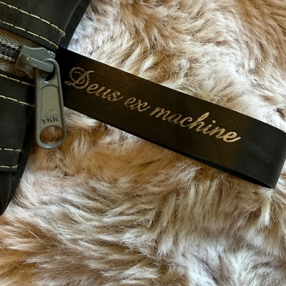 Deus ex machine leather Black Zippered Pouch - Picture 2 of 6